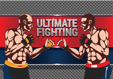 Battle Of Two Boxers On Ultimate Fighting 182747 Vector Art At Vecteezy