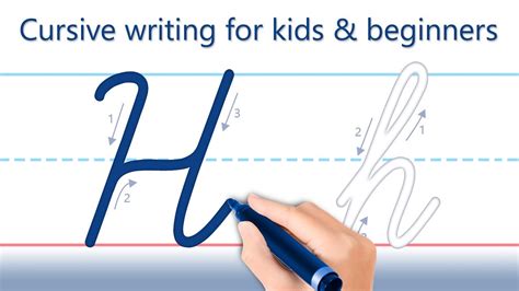 How To Write Letter H Cursive Writing For Kids And Beginners