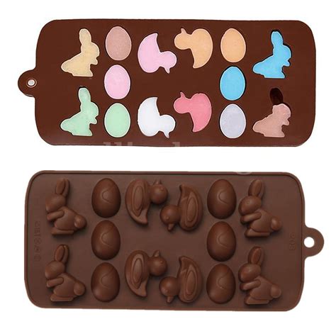 Easter Bunny Rabbit Eggs And Duck Silicone Chocolate Candy And