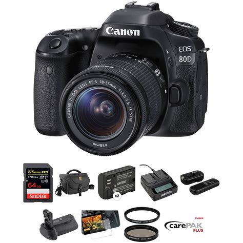Canon Eos 80d Dslr Camera With 18 55mm Lens Deluxe Kit Bandh
