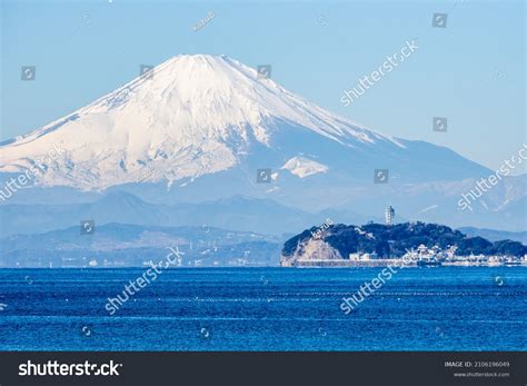 Mt Fuji Enoshima Zushi Beach Kanagawa Stock Photo 2106196049 Shutterstock