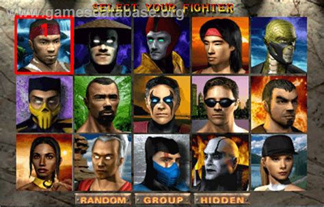 Mortal Kombat 4 Arcade Artwork Select Screen