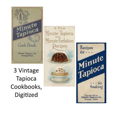Items Similar To Minute Tapioca Recipe Cookbooks Vintage Booklets