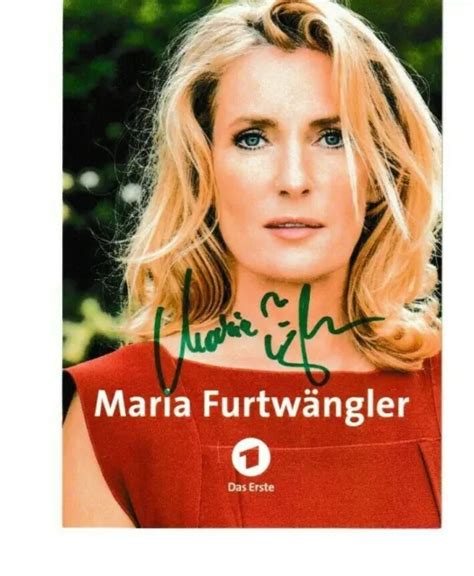 Ard Autogrammkarte Maria Furtw Ngler Tatort G Ttingen Zdf Der Alte Rtl Ndr Rar Eur