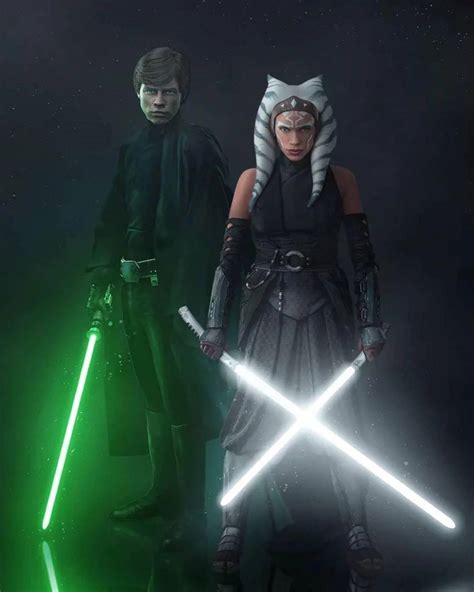 Star Wars Luke Skywalker And Ashoka Tano By Alexrulz77 On Deviantart