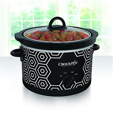 That means things like beef chuck, short ribs, pork shoulder, and spare ribs, to name just a few. Crockpot Round Slow Cooker, 4.5 quart, Black & White ...