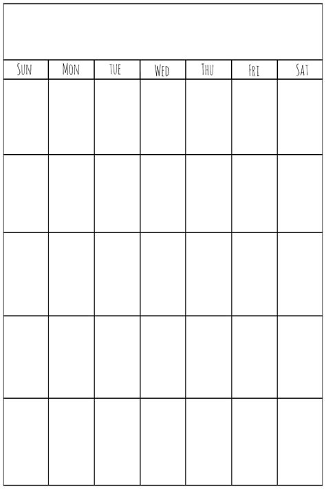 Free Printable Blank Calendar Templates 11 Pages Calendarkart Blank
