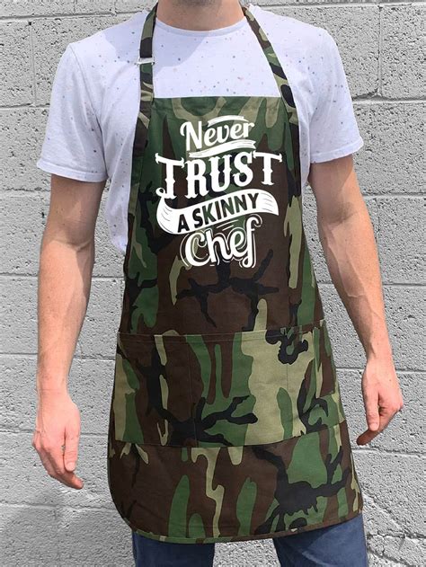 Never Trust A Skinny Chef Mens Apron