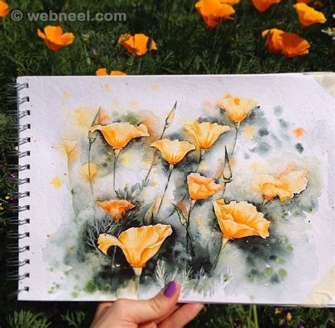50 Best Watercolor Paintings From Top Artists Around The World Watercolor Flowers Paintings
