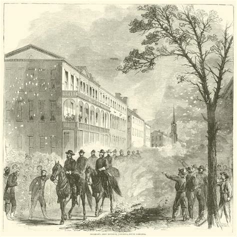 Shermans Army Entering Columbia South Carolina February 1865