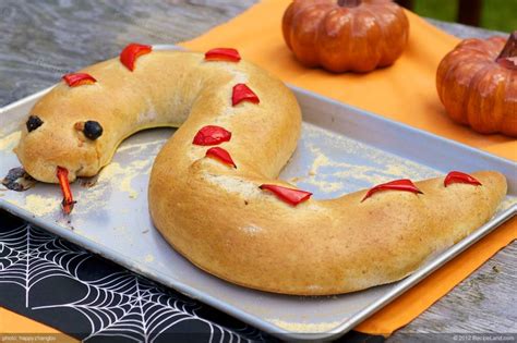 Halloween Spooky Calzone Snake Recipe