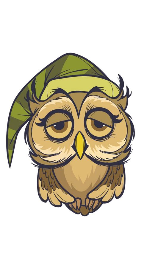 Sleepy Owl Sticker Sleepy Owl Cute Wild Animals Owl Stickers