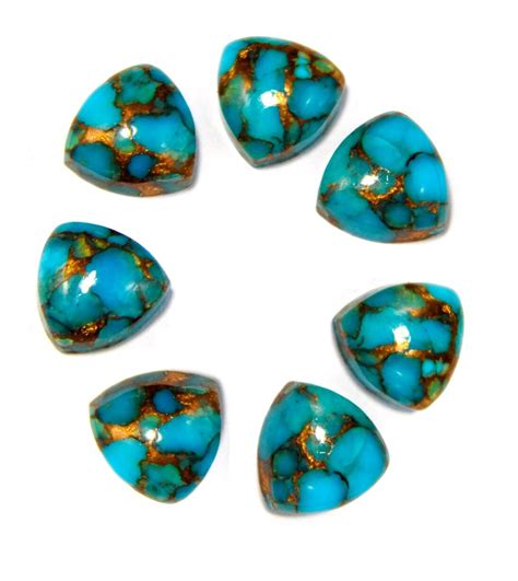 Natural Blue Copper Turquoise 5mm To 20mm Trillion Cabochon Etsy