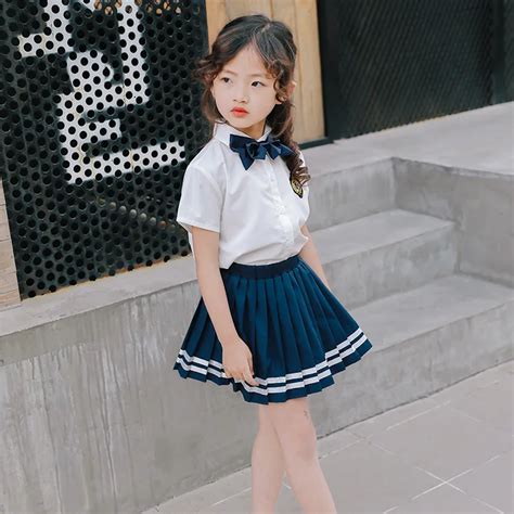 Baby Girl Clothing Sets 2018 Summer Korean School Uniforms Children