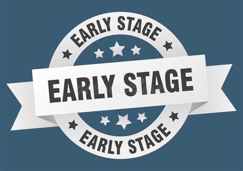 Early Stage Round Ribbon Isolated Label Early Stage Sign Stock Vector