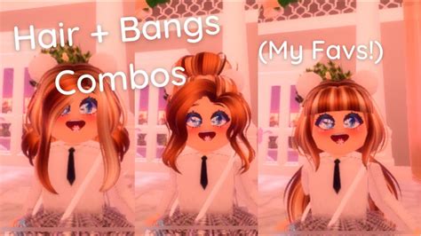 Roblox Royale High Hair And Bangs Combos 😍 My Favs Youtube