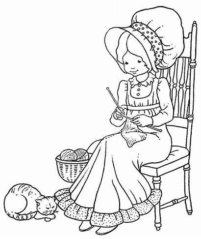 Coloring Pages Embroidery Holly Hobby Sunbonnet Sue