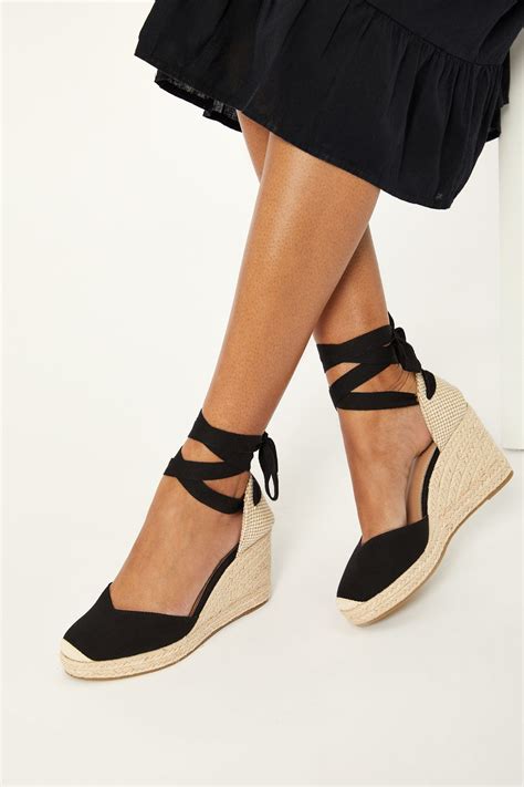 Buy Lipsy Closed Toe Ankle Tie Espadrille Wedges Sandal From Next Ireland