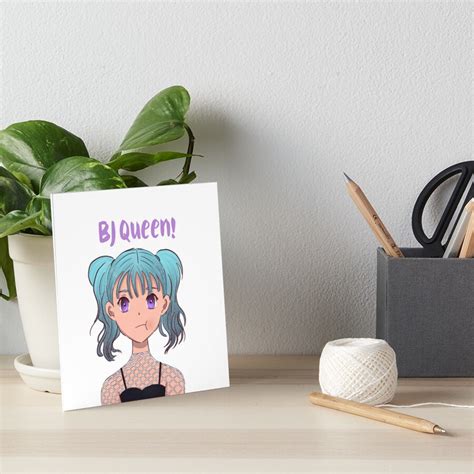 Cute Anime Blowjob Mask Art Board Print For Sale By Skiamdesigns Redbubble