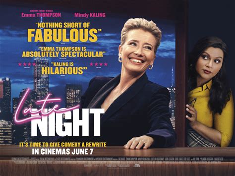 New Trailer Poster For Late Night With Mindy Kaling Emma Thompson