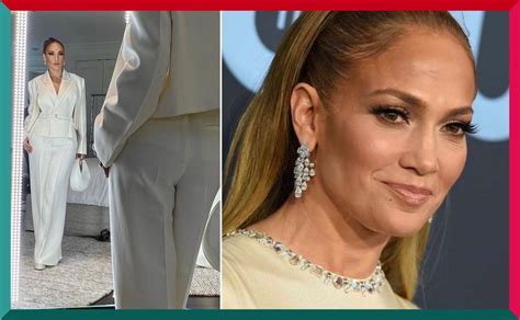 Jennifer Lopez Wears A White Suit With 6 Inch Platforms