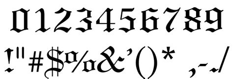 5 Old English Number Fonts Images Old English Number Stencils Old
