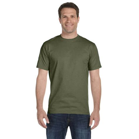 Hanes Unisex 5 2 Oz Comfortsoft® Cotton T Shirt Fatigue Green 5xl