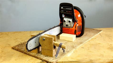 The answer really depends upon the frequency of use. Build a Chainsaw Sharpening Jig - a woodworkweb video | Chainsaw sharpening tools, Chainsaw ...
