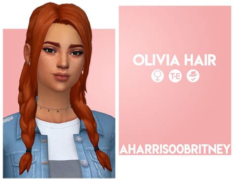 Olivia Hair Aharris00britney On Patreon Tumblr Sims 4 Sims 4 Mods