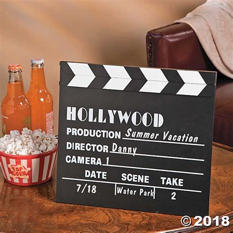 Directors Clapboard Oriental Trading Movie Themed Party Hollywood