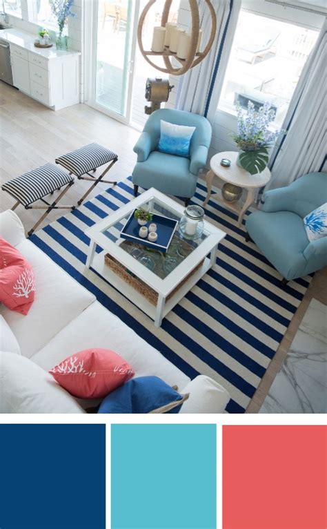 Classic Coastal Beach Color Palettes Living Room Decor Ideas Coastal