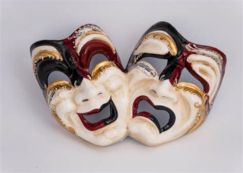 Wall Mask Tragedy And Comedy Mask Emanuele Red