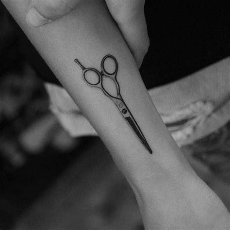 Scissors Tattoo On The Right Inner Forearm Scissors Tattoo Stylist