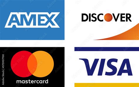 Visa Mastercard Amex Discover Isolated Payment System Pay Logo