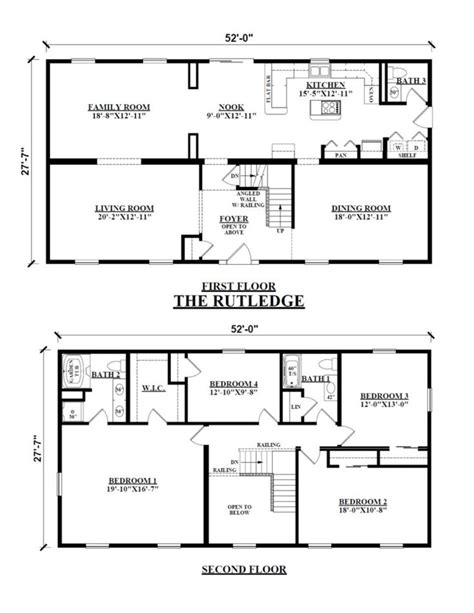 Pick one of our small homes and build your own dream two bedroom house. Image result for floor plan two story rectangular house ...