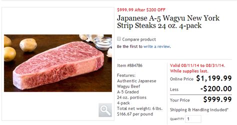 Buy premium australian wagyu beef online at gourmet food store! OT: Costco 4-pack Wagyu NY Stirp for $1000 — Big Green Egg ...