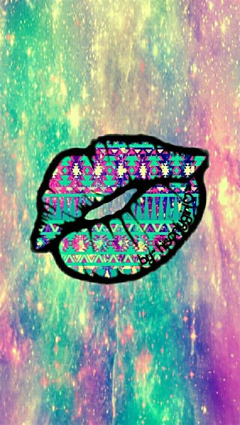 Vintage Lips Galaxy Wallpaper I Created For The App Cocoppa Galaxy