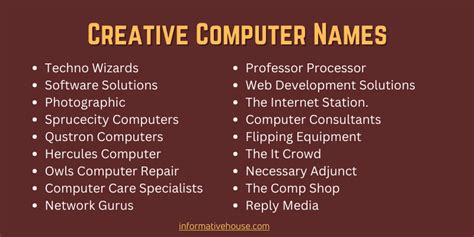 499 Creative Computer Business Names Ideas List Informative House