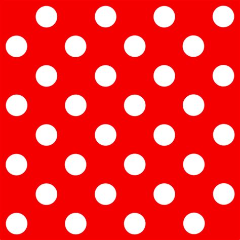 Red And White Polka Dots Pattern Free Clip Art