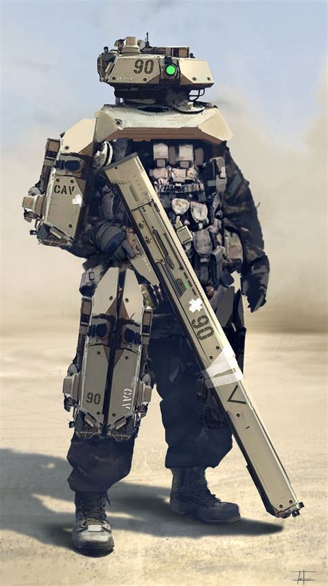 Cyborg Futuristic Armour Sci Fi Concept Art Sci Fi