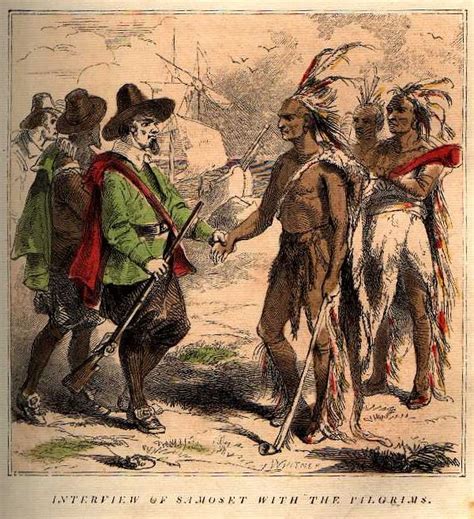 inkspired musings thanksgiving history pilgrims indians and vintage postcards