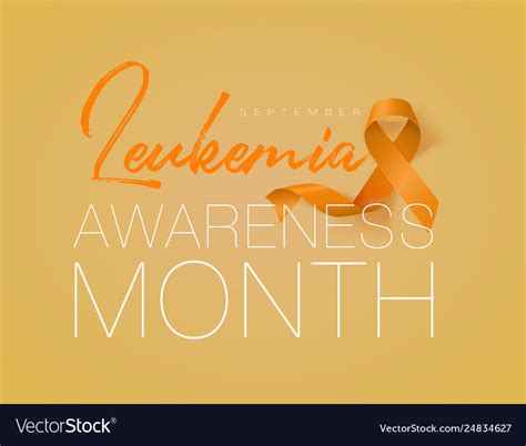 Leukemia Awareness Calligraphy Poster Design Vector Image