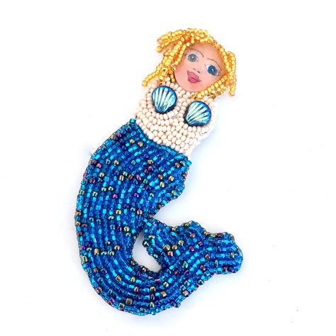 Mia The Mermaid Beaded Embroidery Kit Island Cove Beads And Gallery