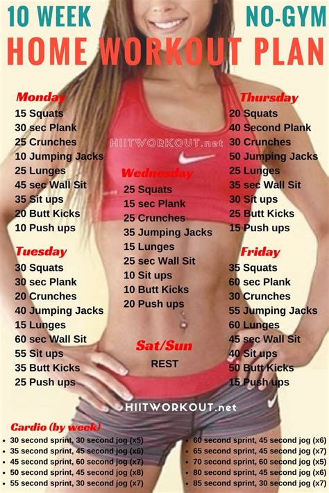 Workout Plan At Home For Week Workout Plan At Home Workout Plan