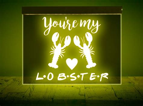 Youre My Lobsterfriends Neon Signlobster Wall Etsy