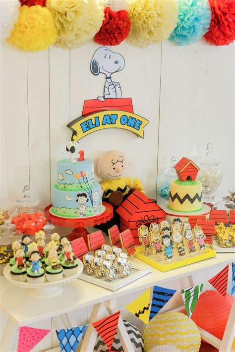 Peanutscharlie Brown Birthday Party Ideas Photo 1 Of 58 Charlie