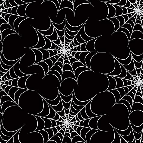 Halloween Seamless Pattern Holiday Background With Web 588682 Vector