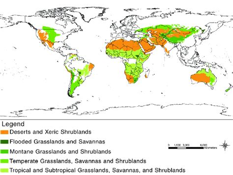 Global Distribution Of Grasslands Download Scientific Diagram