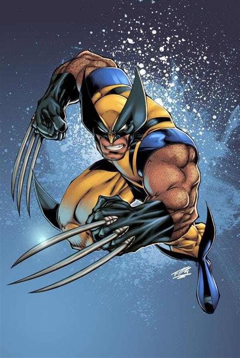 Wolverine Is Flying Through The Air With His Claws Out