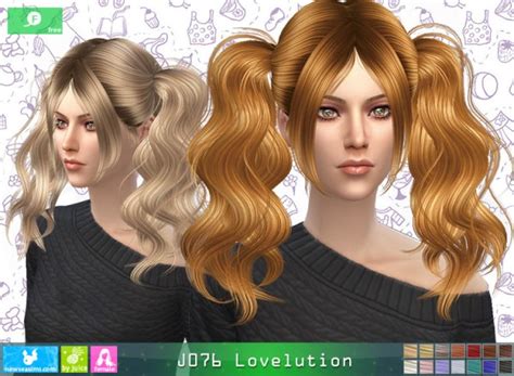 Sims 4 Hairs Newsea J076 Lovelution Hair